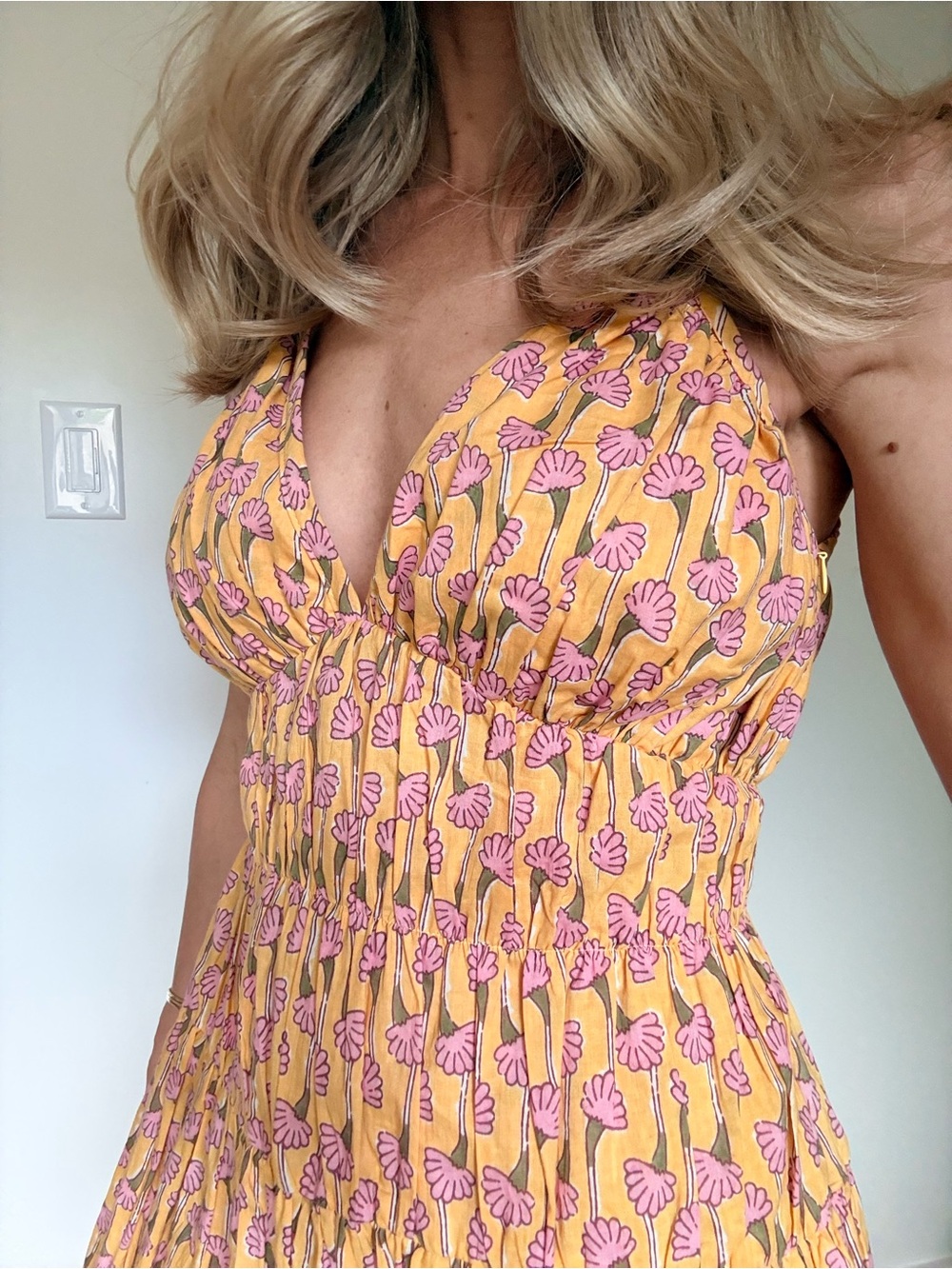 Ciao Lucia Yellow and Pink Mini Dress